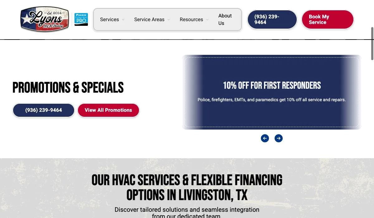 Lyons AC & Heating cover