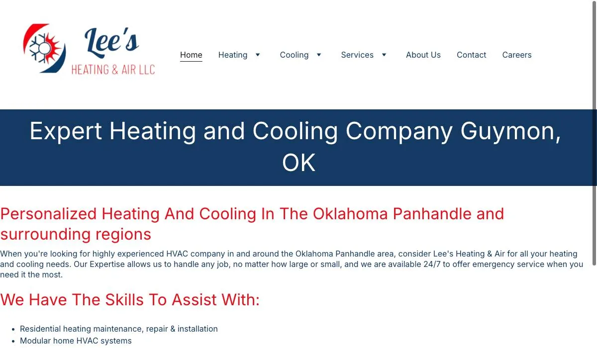 LEE'S HEATING & AIR cover
