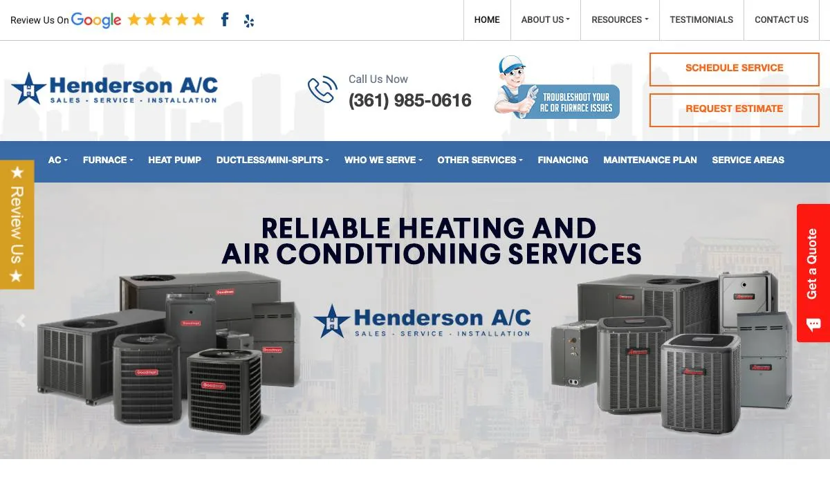 Henderson A/C cover
