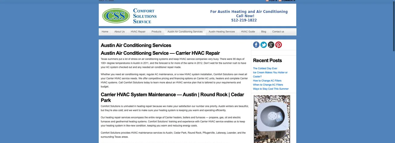 Comfort Solutions Service cover
