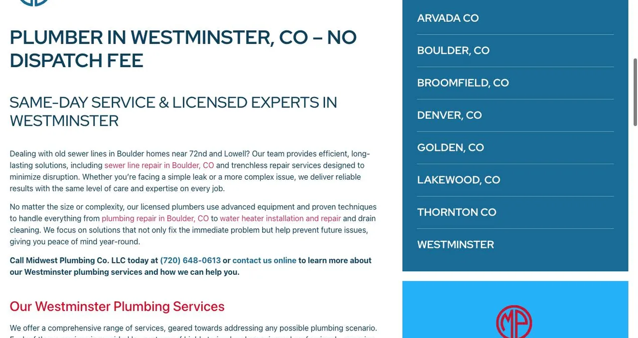 Midwest Plumbing Co. LLC cover