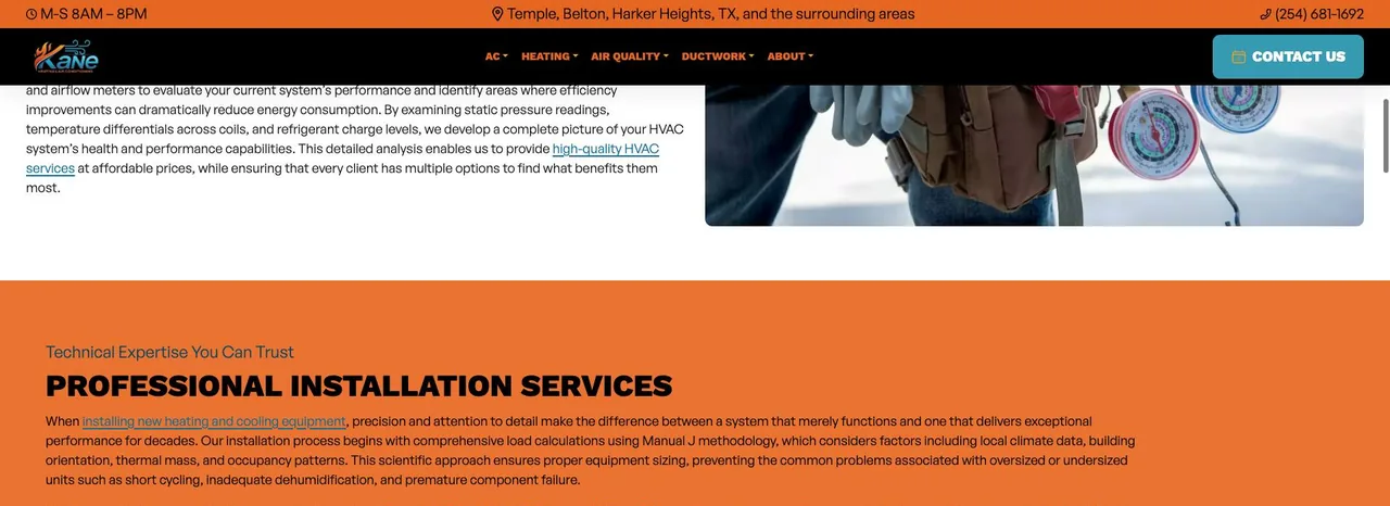 Kane Heating and Air Conditioning cover