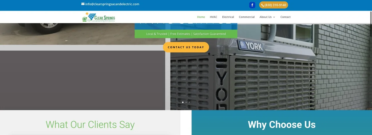 Clear Springs Air Conditioning & Electric cover