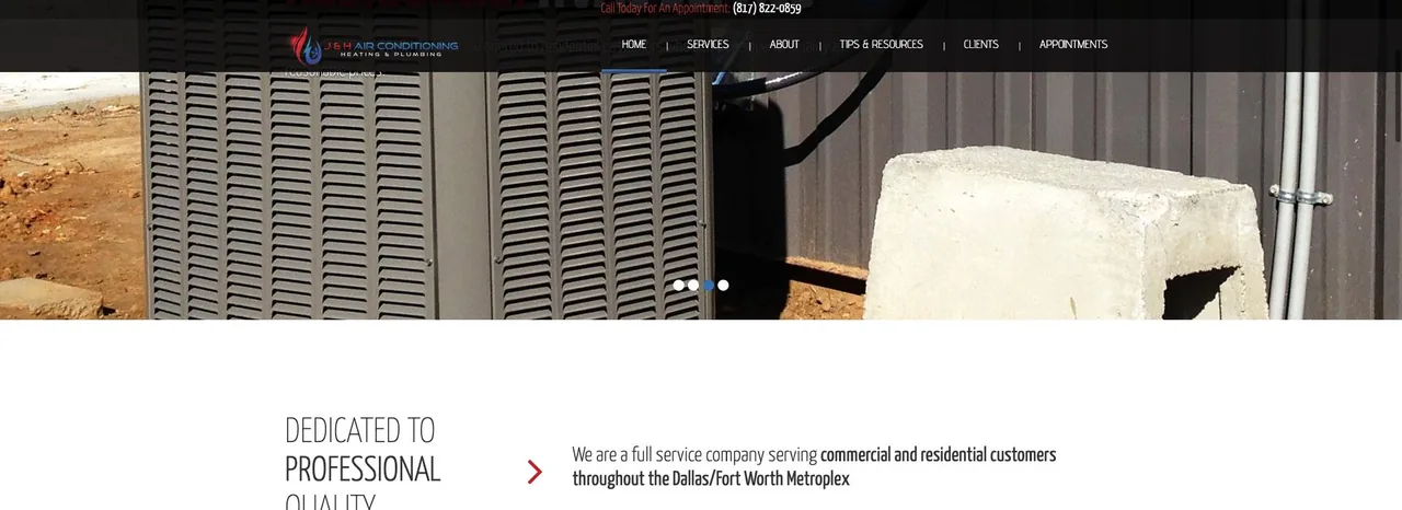 J & H Air Conditioning cover