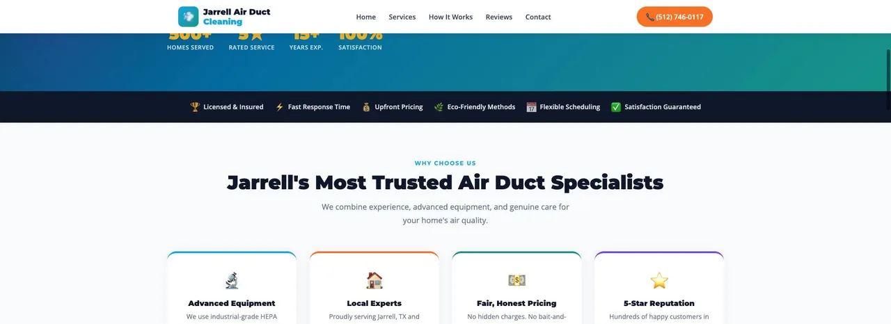 Jarrell Air Duct Cleaning cover