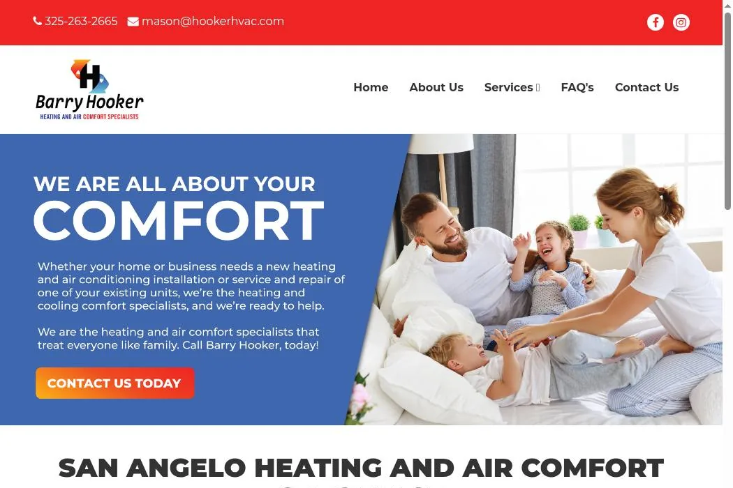 Barry Hooker Heating & Air Comfort Specialists cover