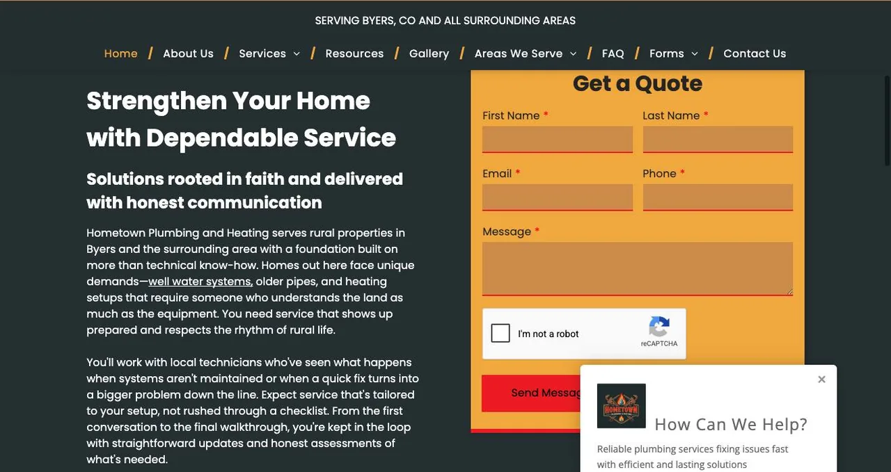 Hometown Plumbing & Heating cover