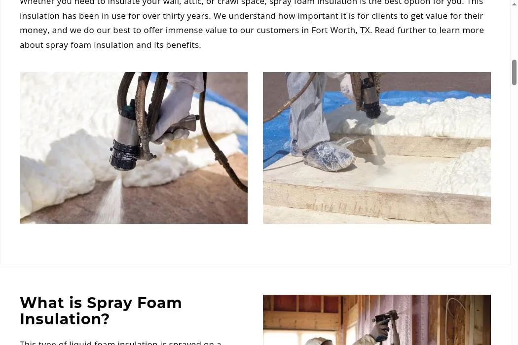 Fort Worth Spray Foam Insulation cover