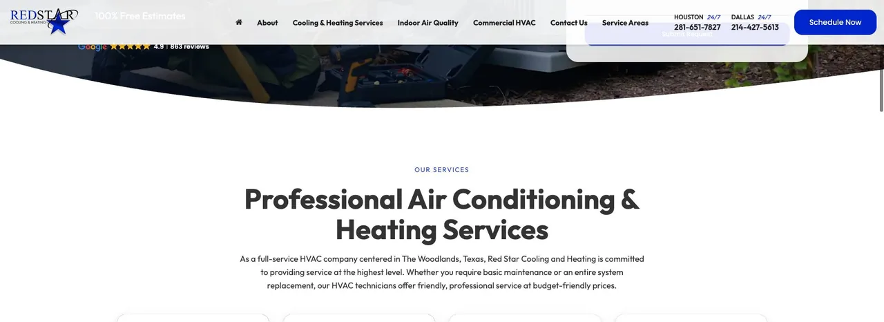 Red Star Cooling and Heating cover