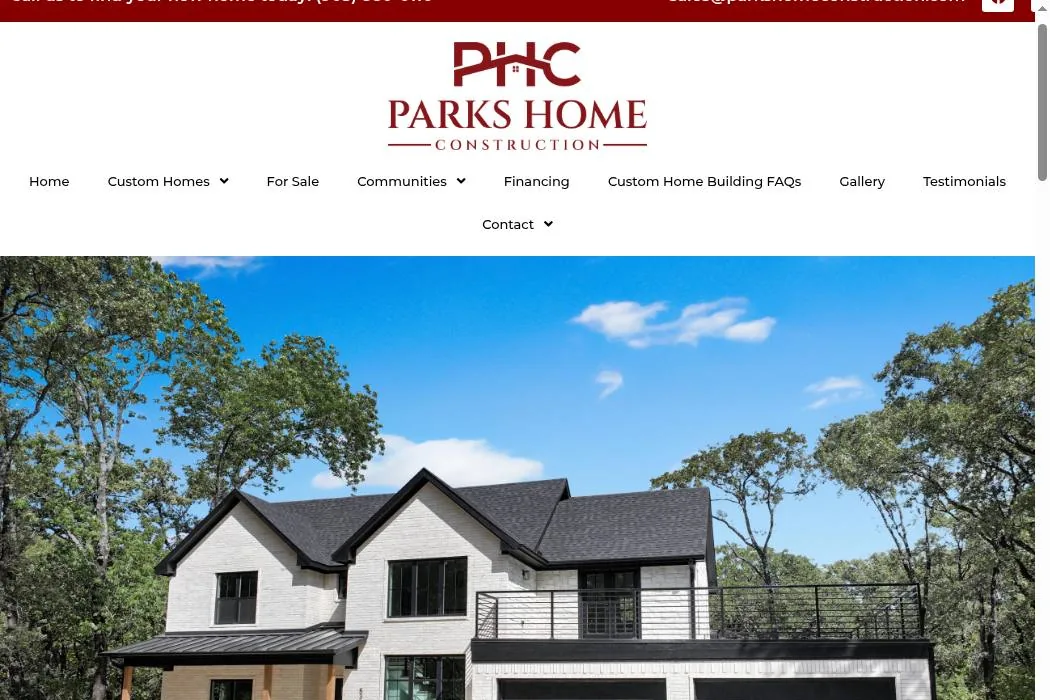 Parks Home Construction cover
