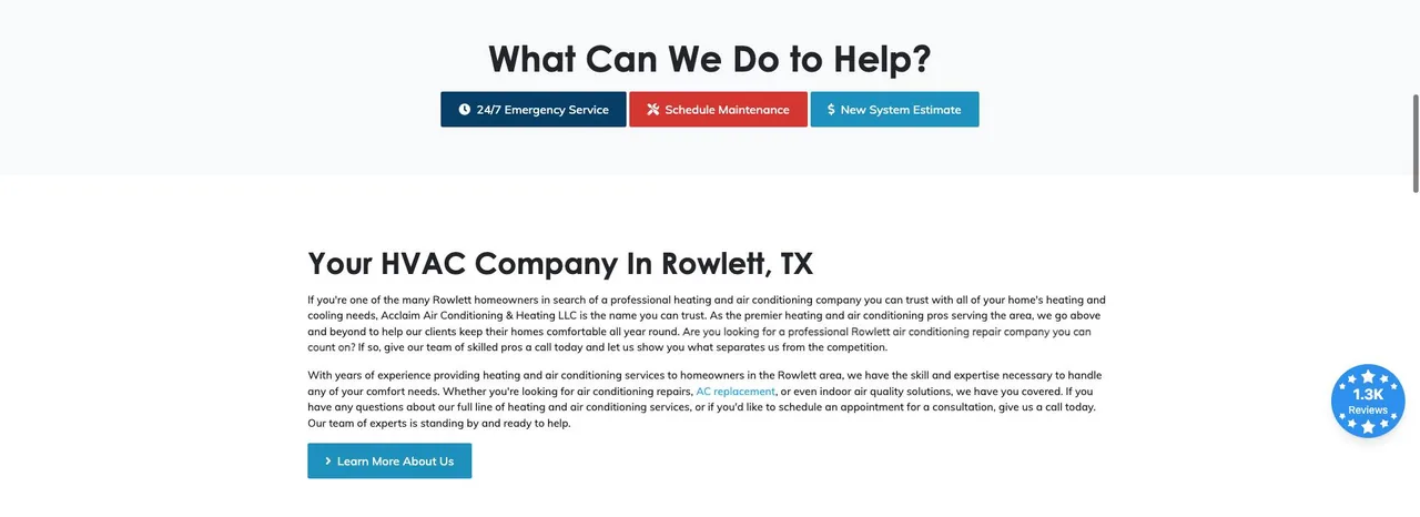 Acclaim Air Conditioning & Heating LLC cover