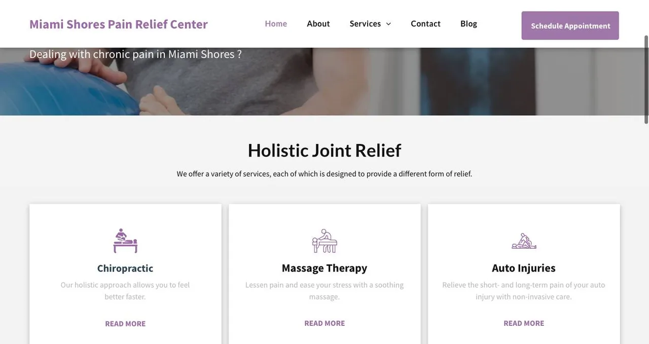 Miami Shores Pain Relief Center cover