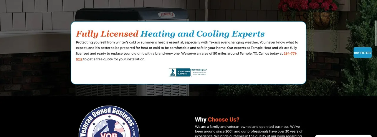 Temple Heat and Air cover