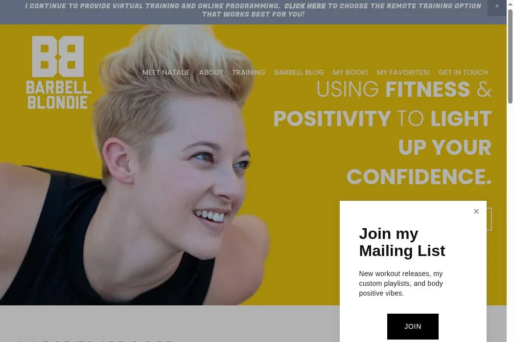 Barbell Blondie Personal Training cover