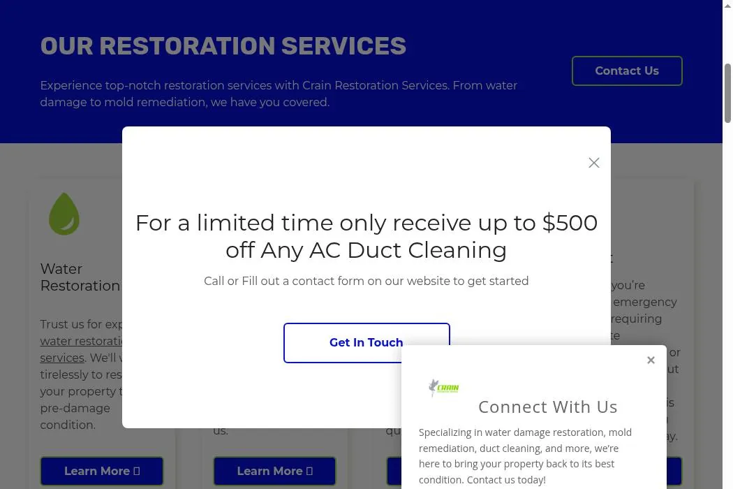 Crain Restoration Services cover