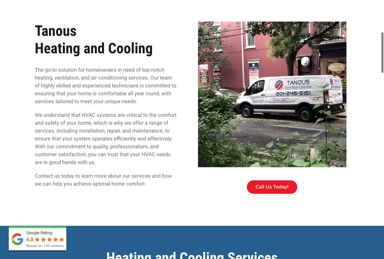 Tanous Heating and Cooling cover