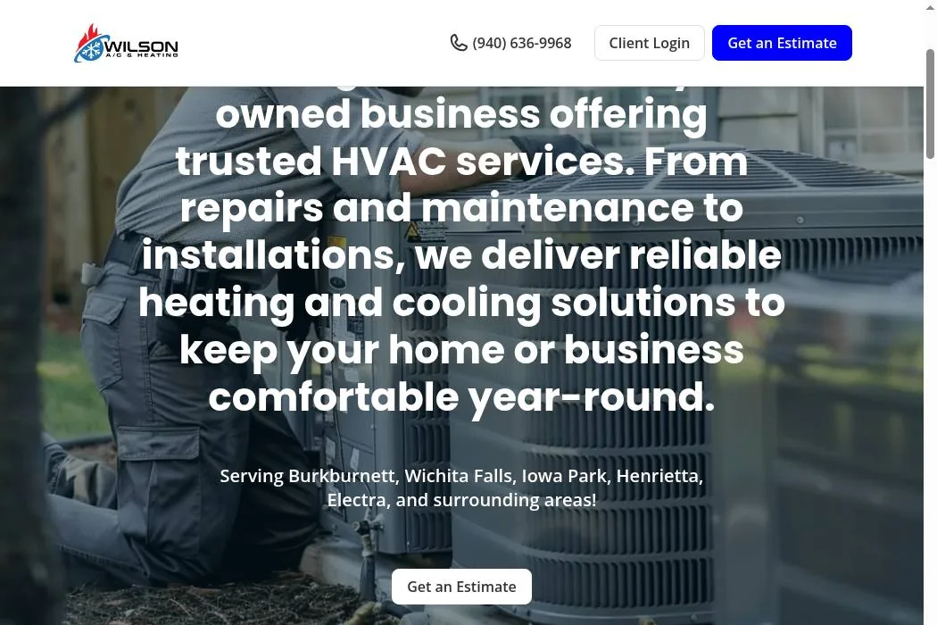 Wilson A/C & Heating, LLC. cover