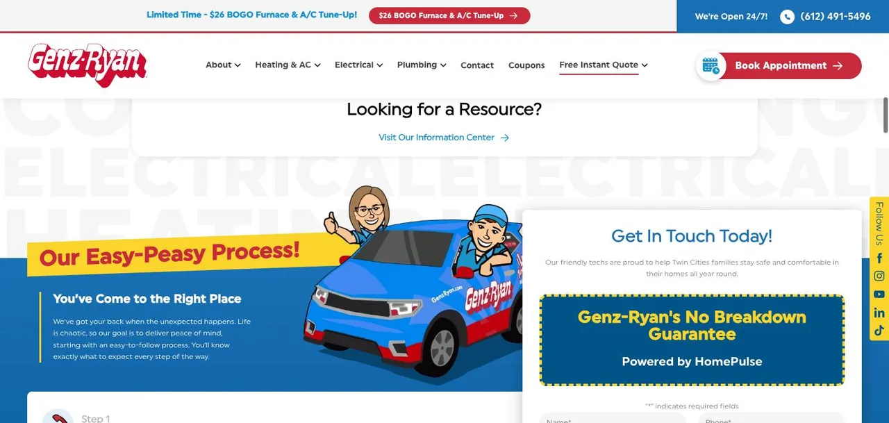 Genz-Ryan Heating, Cooling, Plumbing & Electrical cover
