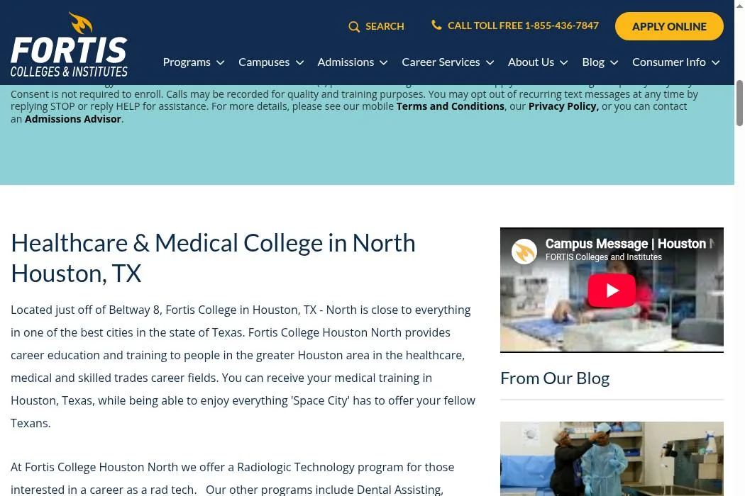 Fortis College and Institutes cover
