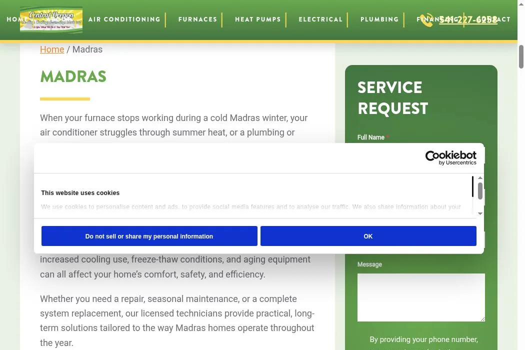 Central Oregon Heating, Cooling, Plumbing & Electrical cover
