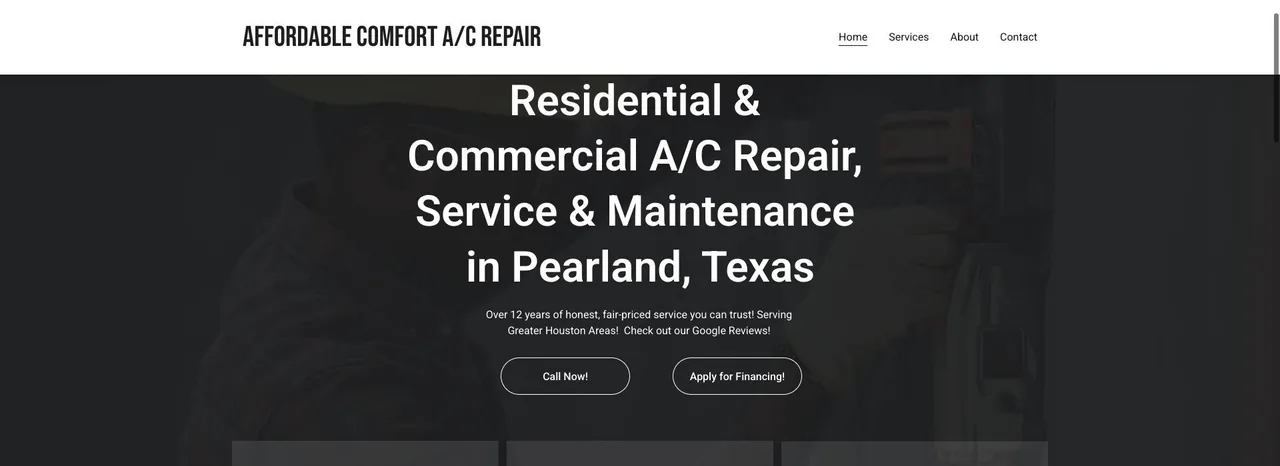 Affordable Comfort A/C Repair cover