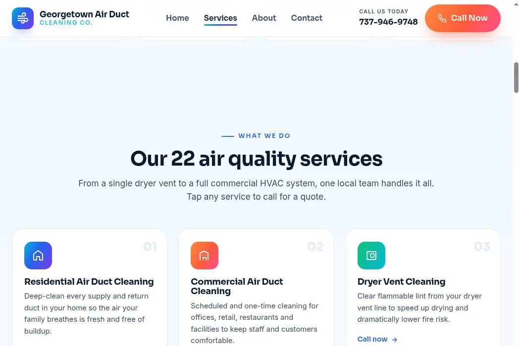 Georgetown Air Duct Cleaning Co. cover