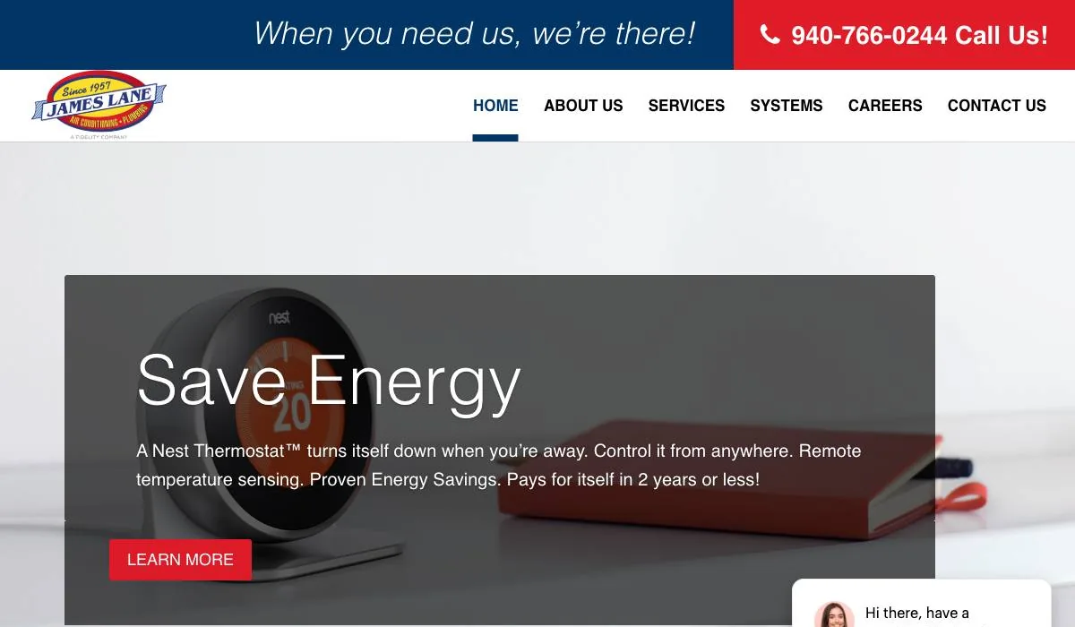 James Lane Air Conditioning & Plumbing cover