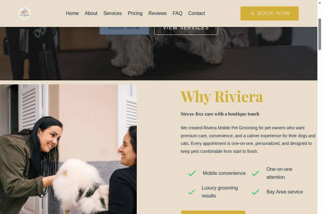 Riviera Mobile Pet Grooming cover