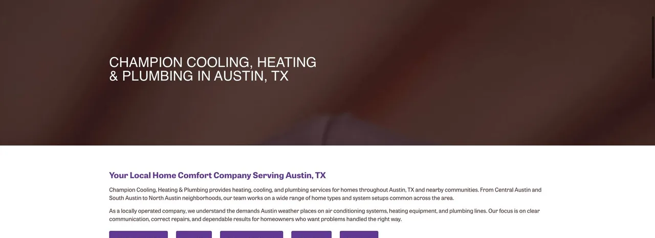 Champion Cooling, Heating & Plumbing cover