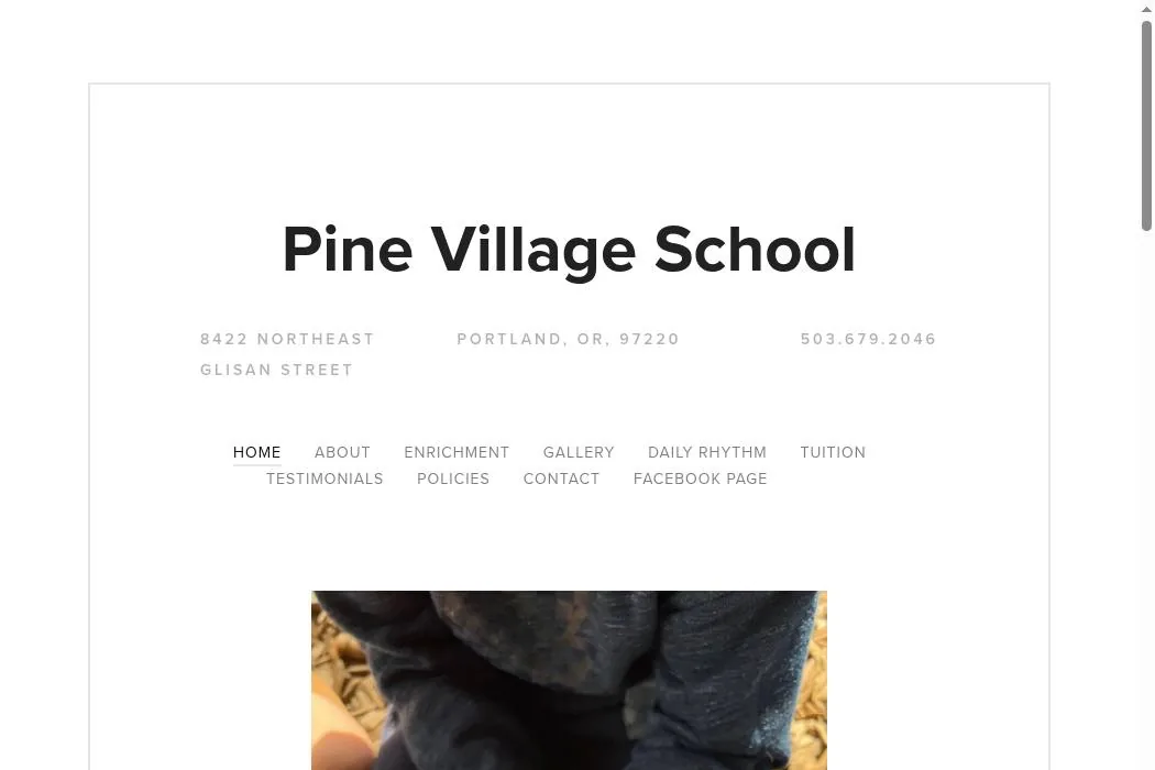 Pine Village School cover