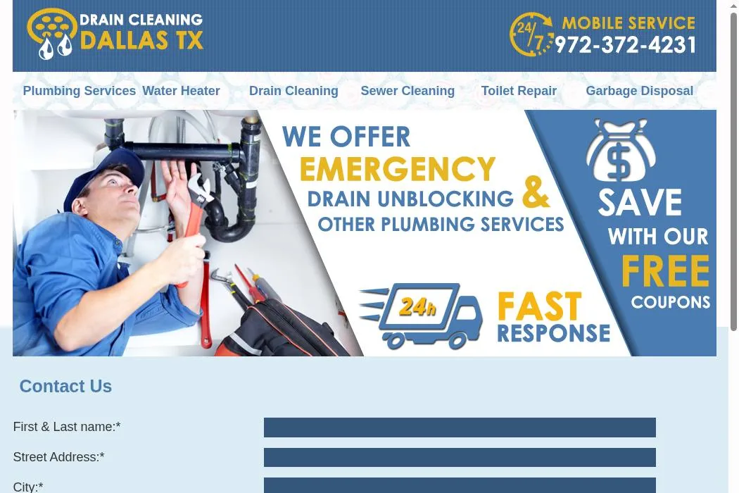 Drain Cleaning Dallas TX cover
