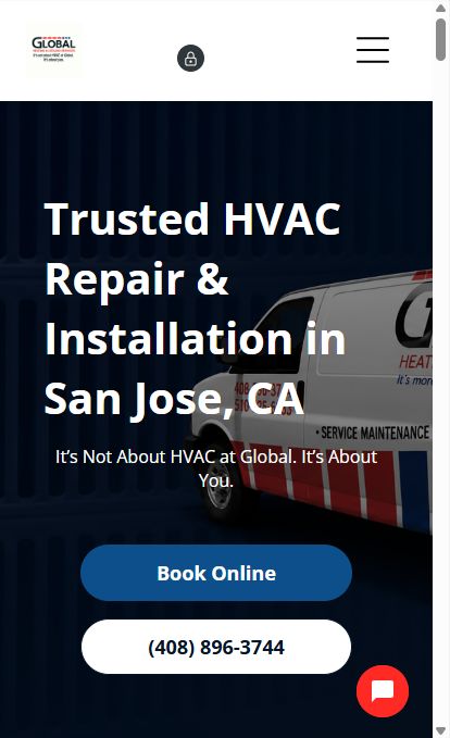 Global Heating and Cooling services logo