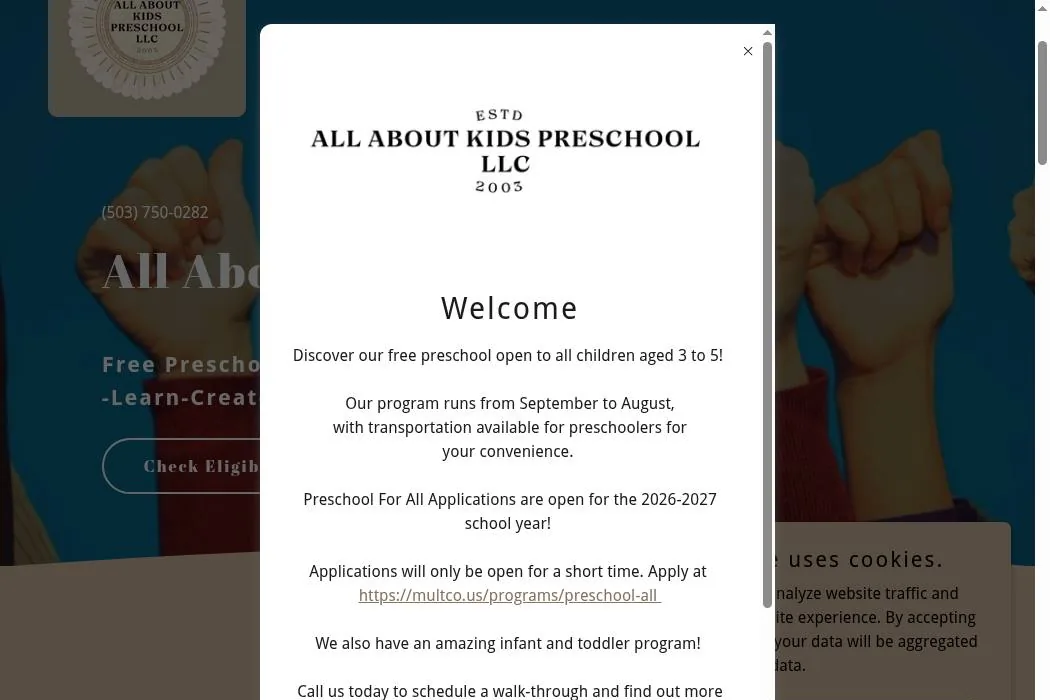 All About Kids Preschool cover