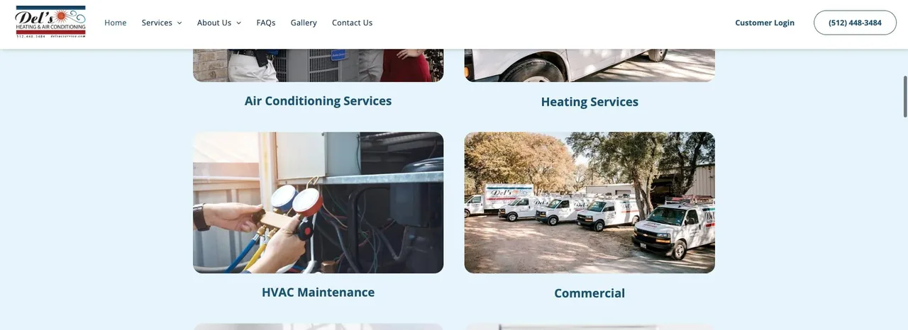 Del's Heating & Air Conditioning cover