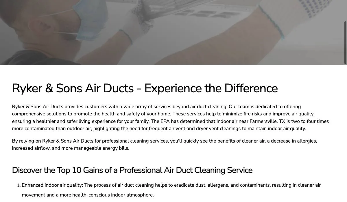 Ryker & Sons Air Ducts cover