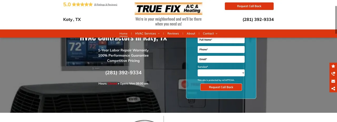 True Fix A/C & Heating cover
