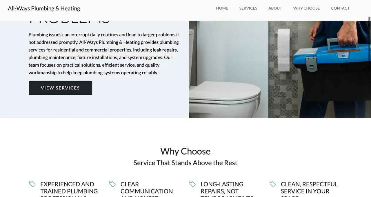 All-Ways Plumbing & Heating cover