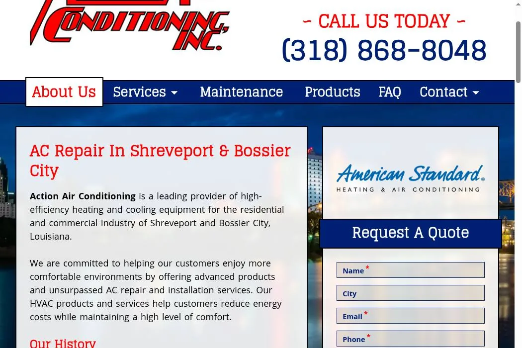Action Air Conditioning cover