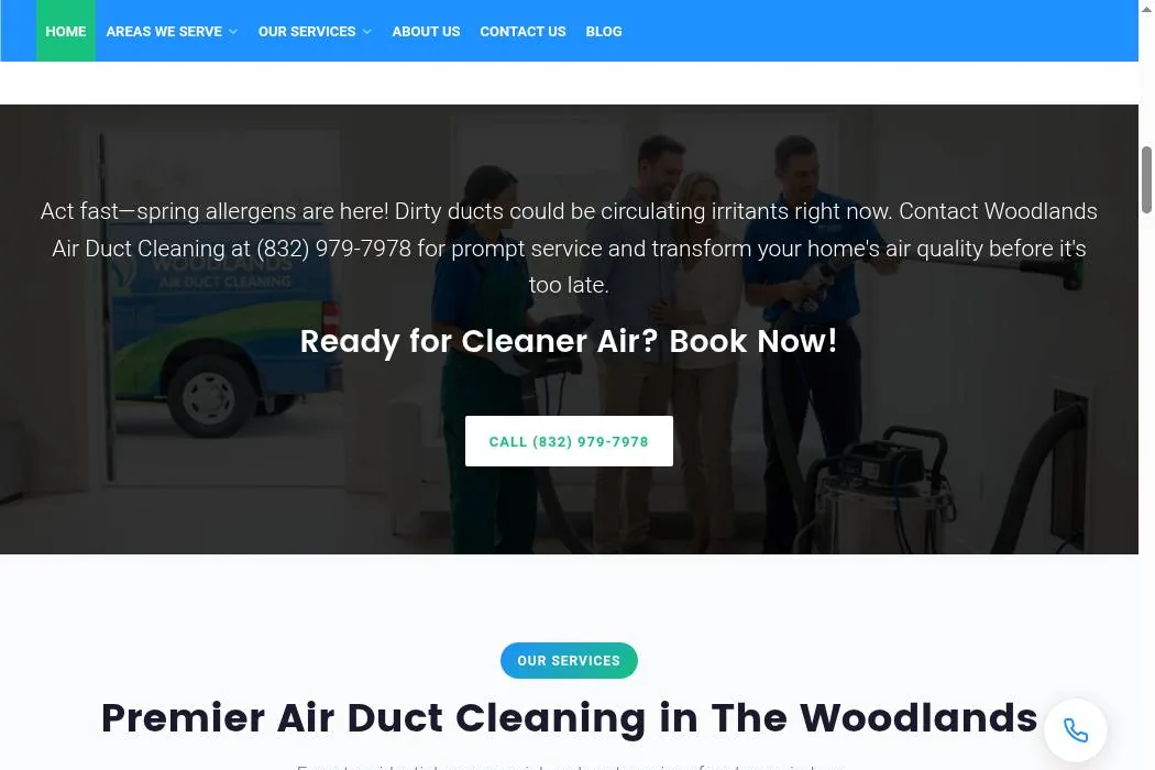 Woodlands Air Duct Cleaning cover