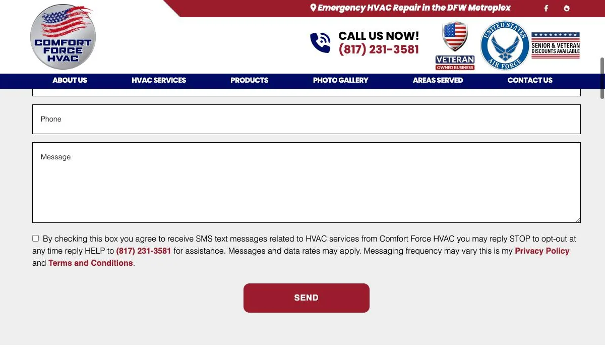Comfort Force HVAC cover
