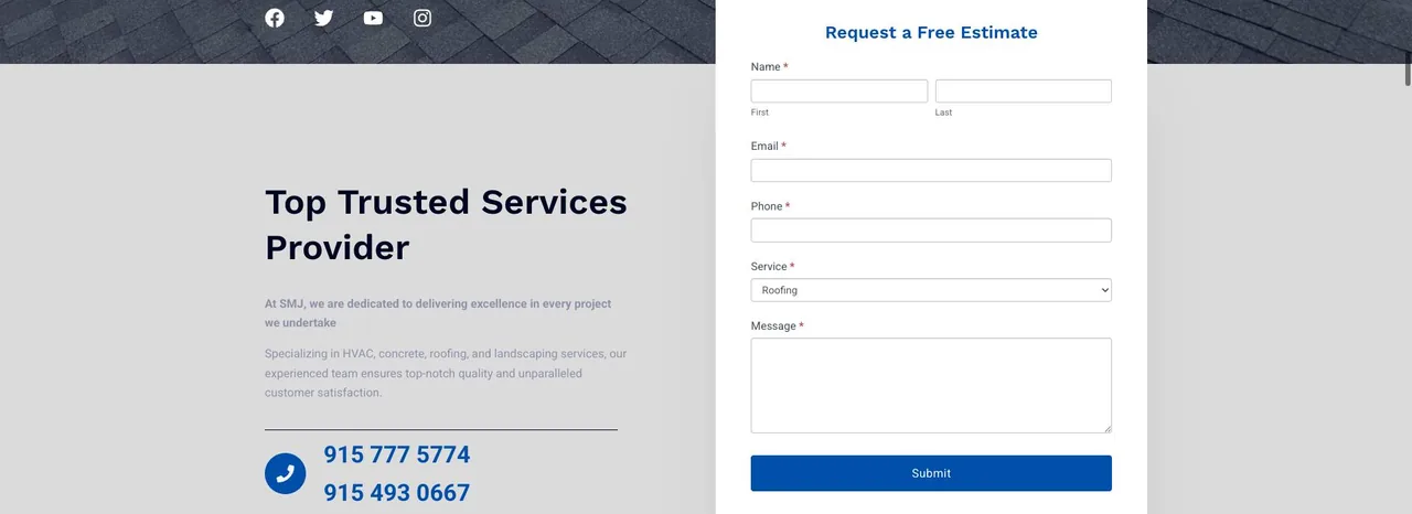 SMJ Roofing LLC cover