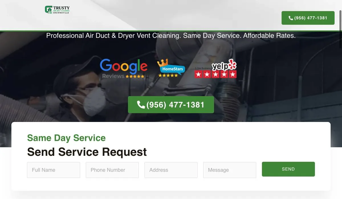 Trusty Air Duct Cleaning Brownsville cover