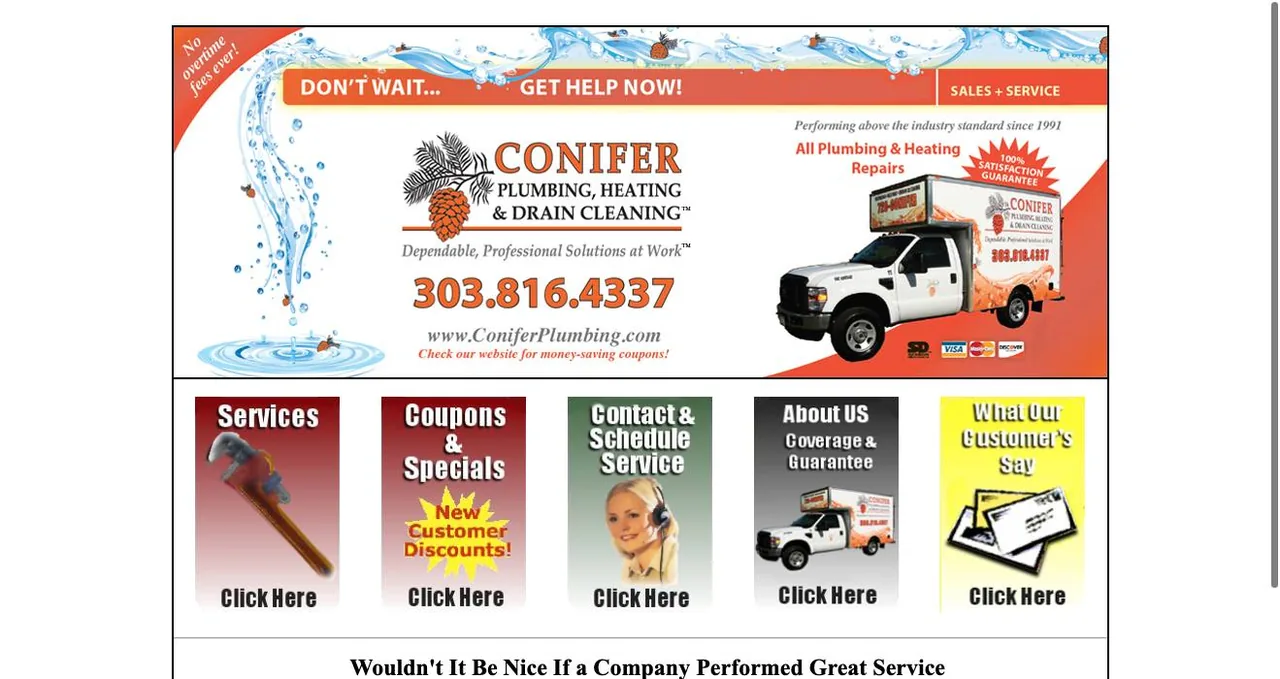Conifer Plumbing, Heating & Drain Cleaning cover