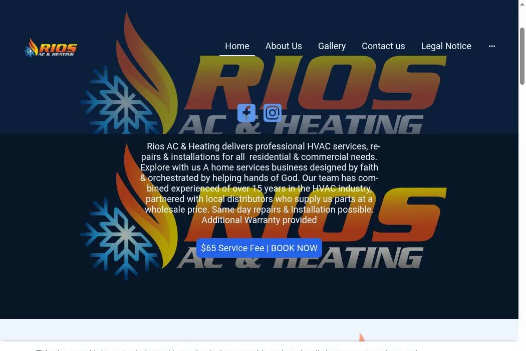 Rios AC & Heating cover