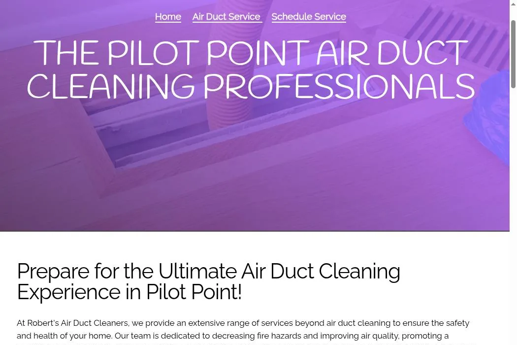 Robert's Air Duct Cleaners cover