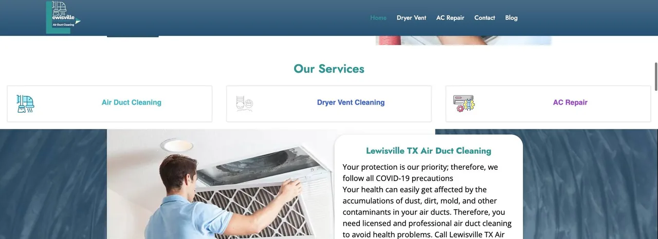 Lewisville TX Air Duct Cleaning cover