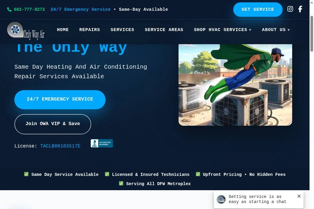 Only Way Air Heating & Air Conditioning LLC cover