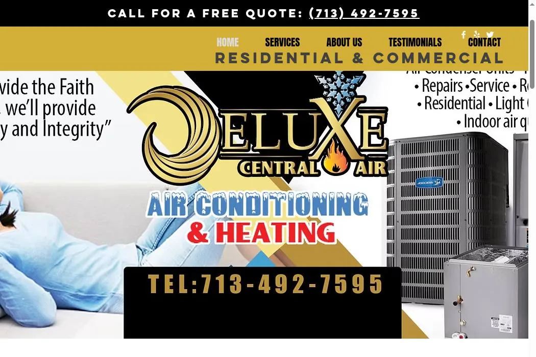 Deluxe Central Air & Heating Conditioning Services LLC cover