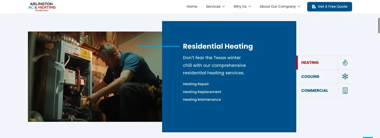 Arlington AC & Heating cover