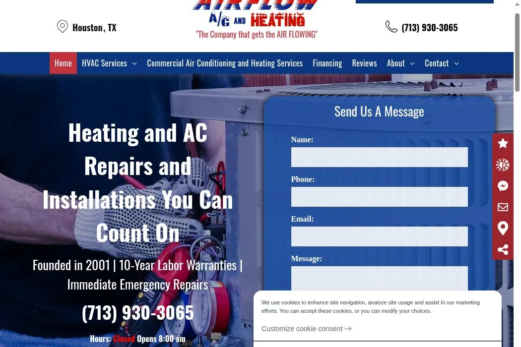 Airflow Air Conditioning & Heating cover
